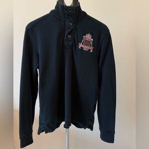 Polo by Ralph Lauren Men’s Black Long Sleeve Sweater Christmas Color Patch